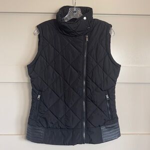 Marc New York Designer Quilted Puffer Vest Black Women's Size Medium Pockets